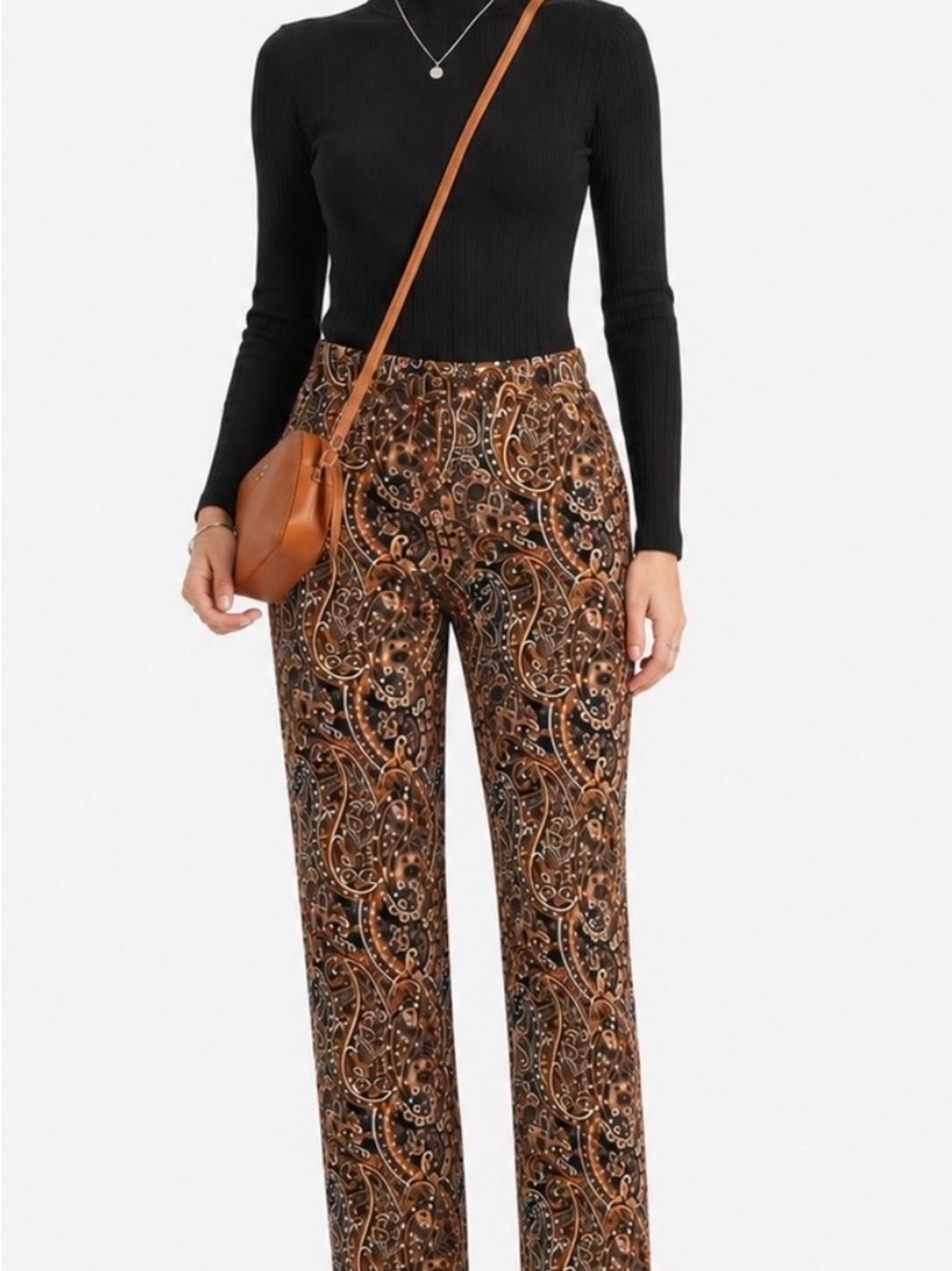 Driftwood Stella Velvet Jacquard Paisley Pants Size 28 — Like New - Picture 2 of 2